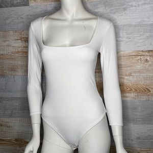 Free People Intimately Truth Or Square Bodysuit XS white